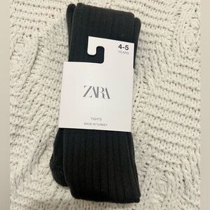 Zara brown ribbed tights